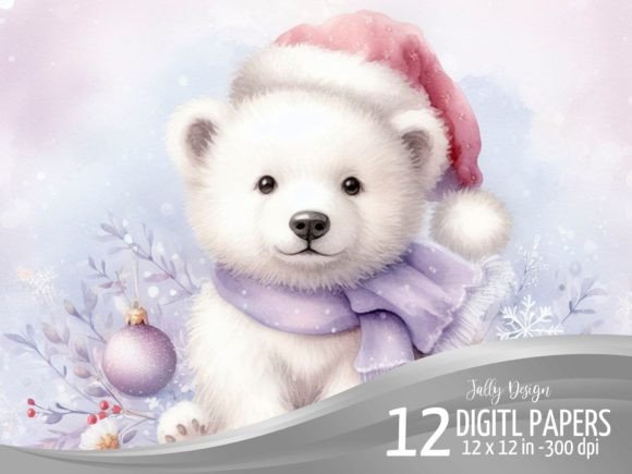 Baby Polar Bear Christmas Illustrations Review