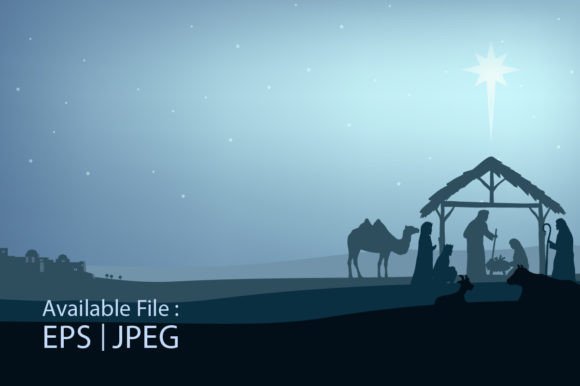 Christmas Nativity Scene Illustrations for Branding