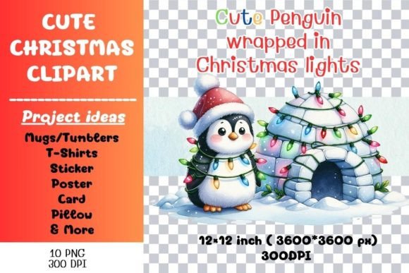 Cute Penguin Illustrations for Festive Branding