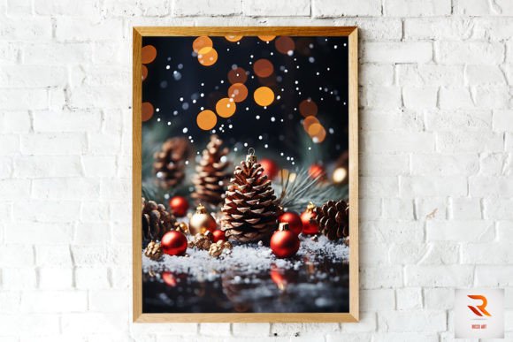 Happy Christmas Beautiful Wall Art Illustrations