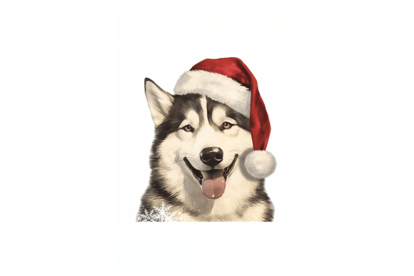 Husky Dog Christmas Card Illustrations Review