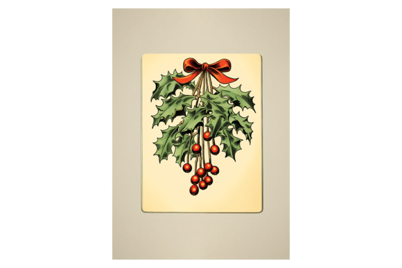 Mistletoe Christmas Card: Festive Illustrations
