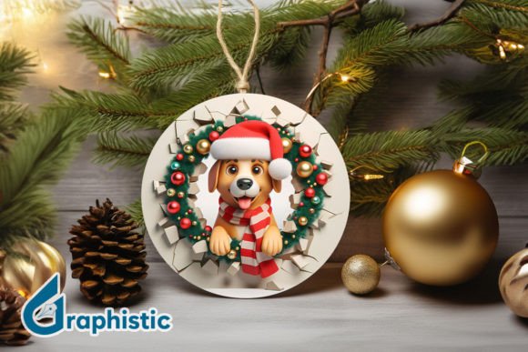 Review: 3D Dog Christmas Ornament Front 40 Illustrations