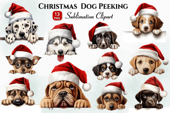 Review: Christmas Dog Peeking Sublimation Png for Illustrations