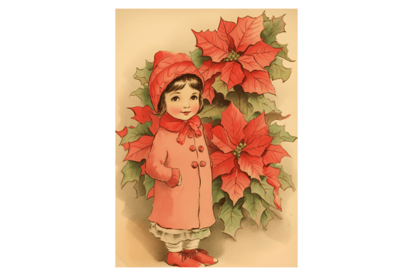 Review: Girl and Poinsettia Christmas Card Design