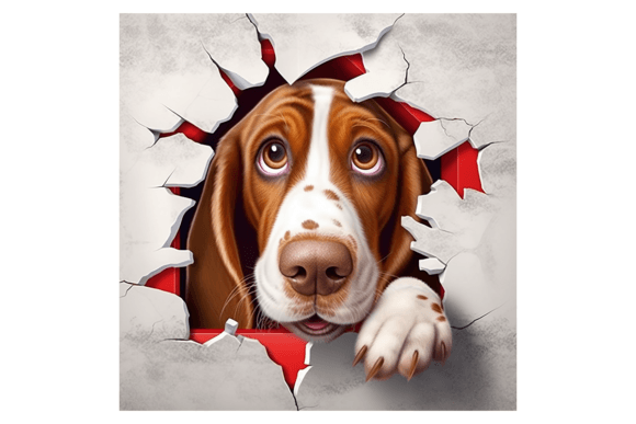 Reviewing Christmas Basset Hound Broken Wall 2 Illustrations