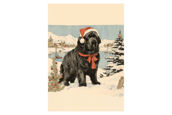 Reviewing the Newfoundland Dog Christmas Card Design