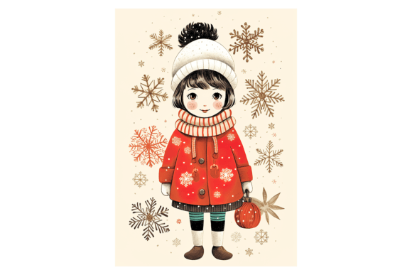 Snowflakes Christmas Card 1: A Crafter’s Review of Illustrations