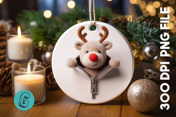 Unzipped Christmas Ornament PNG 04: Illustrations for Branding