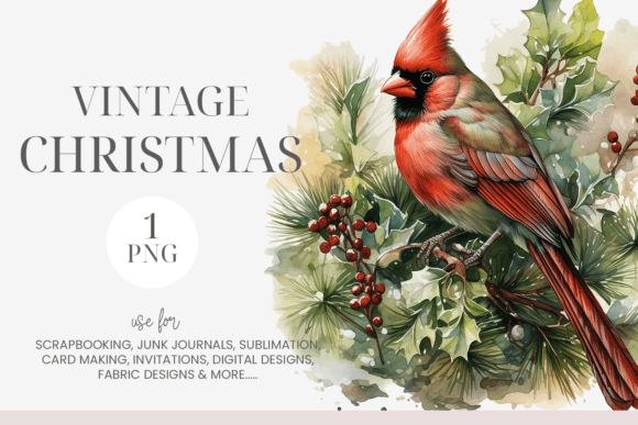 Watercolor Christmas Cardinal Clipart: Illustrations Review